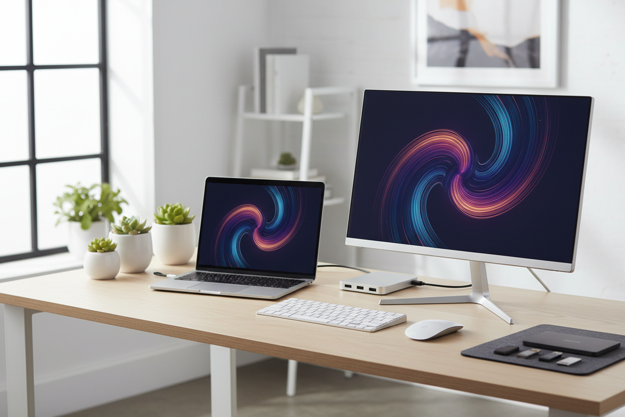 Complete Your Workspace with Laptop Accessories, Data Storage, and Monitors