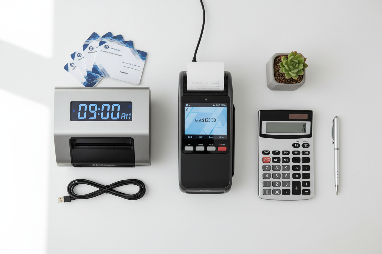 Organize and Optimize Your Workspace with Time Clocks & Cards, Point-of-Sale (POS) Equipment, and Calculators