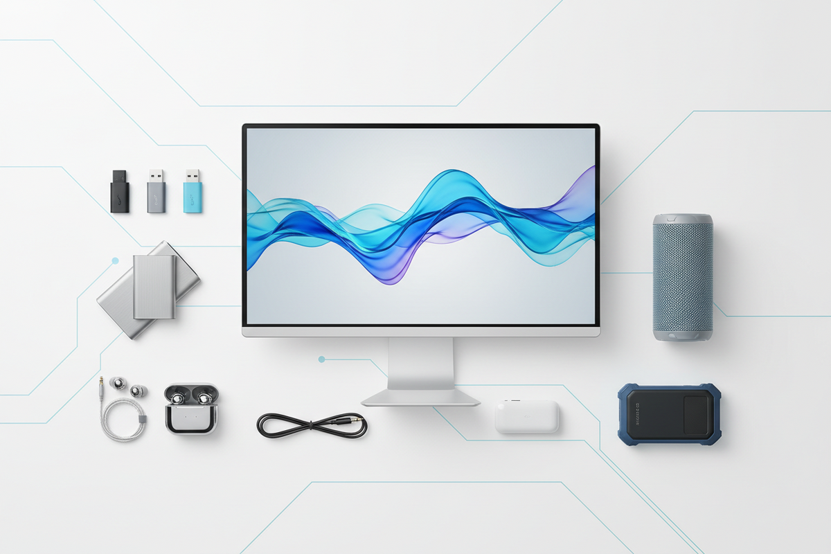 Stay Connected with Data Storage, Home Audio Accessories, and Monitors