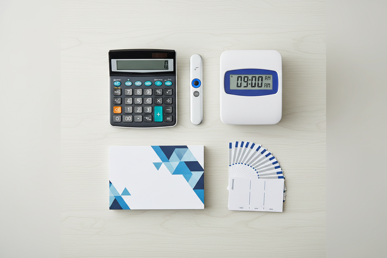 Stay Productive with Calculators, Presentation Products, and Time Clocks & Cards