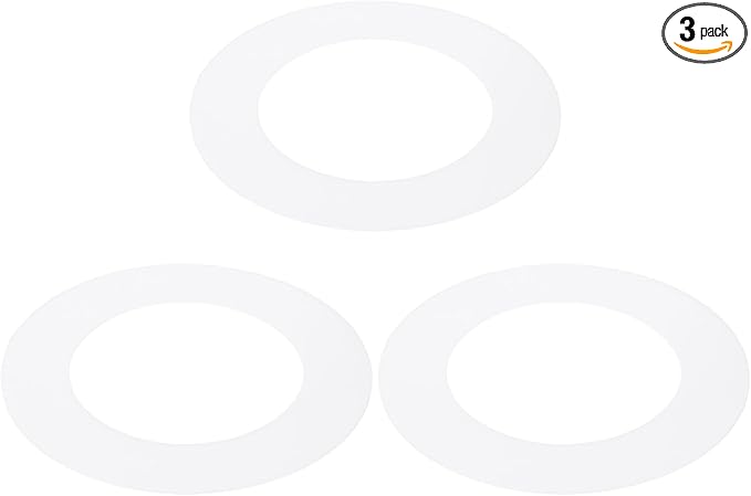 PATIKIL 3" ID 4.7" OD Plastic Trim Ring, Translucent Matte White by PATIKIL