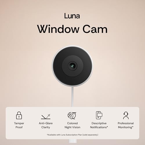 Luna Indoor/Outdoor Camera, Wired and 2K Window Camera, 2.4GHz WiFi6 Cameras - Image 3
