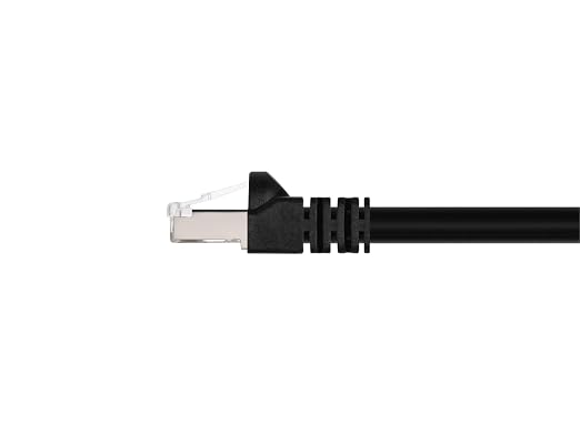 Monoprice Cat6A 2ft Black Patch Cable Double Shielded 26AWG 10G Pure Bare - Image 2