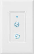 Nexete Smart Wi-Fi Double Light Switch, 2 in1 Single Pole Switch Compatible by Nexete