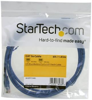 StarTech.com Cat5e Ethernet Cable - 6 ft - Blue - Patch Cable - Molded Cat5e - Image 3