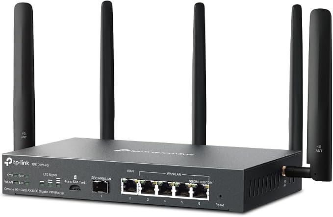 TP-Link ER706W-4G Omada 4G+ Cat6 AX3000 Gigabit VPN Gateway Router | Wi-Fi 6 - Image 4