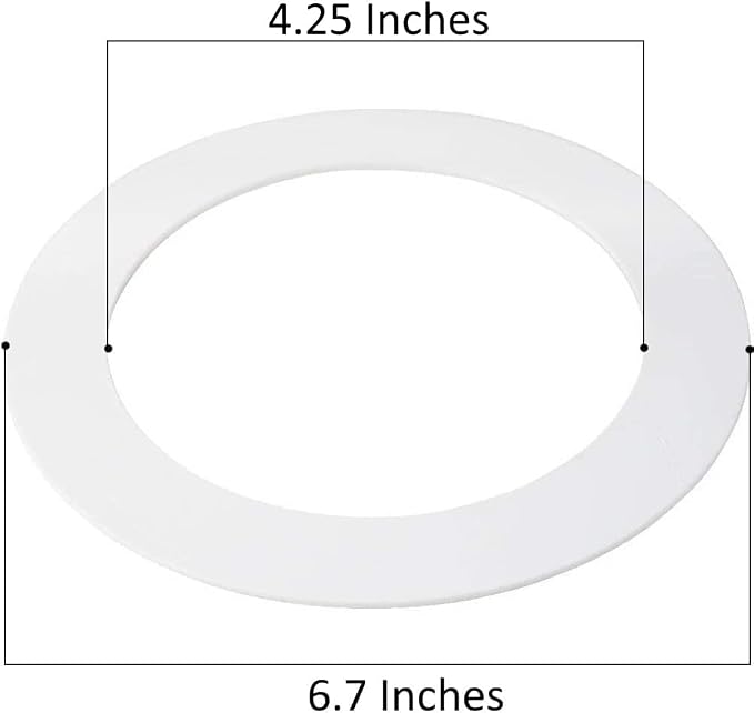 12 Pack Matte White Goof Trim Ring - Image 3