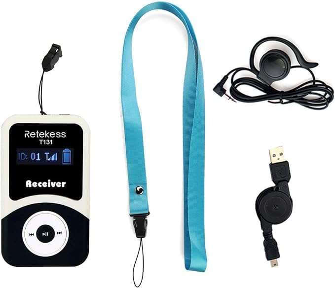 Retekess T131 Tour Guide System Receiver, Church Translation System, Compatible - Image 6