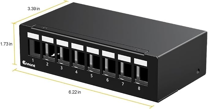 Patch Panel 8 Port Blank Keystone Patch Panel STP&UTP Compatible - Image 4