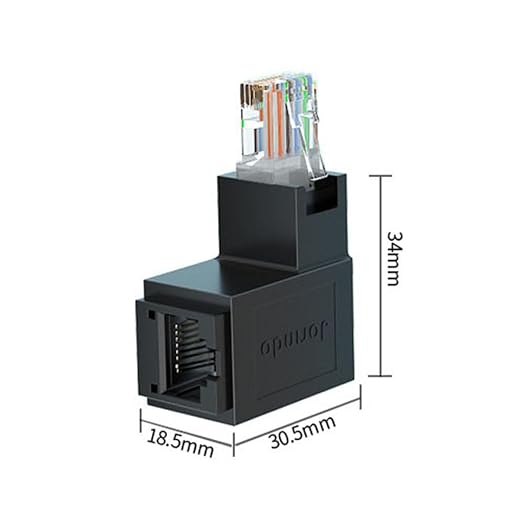 2PCS 90-Degree Up Angle RJ45 Male to Female Adapter - Image 4