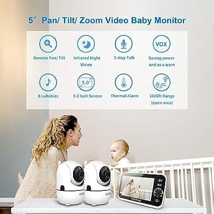 HelloBaby Upgrade 5’’ Baby Monitor - Image 3
