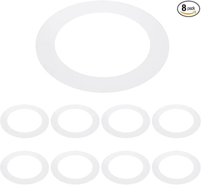 PATIKIL 5" ID 7.5" OD Plastic Trim Ring, Translucent Matte White by PATIKIL
