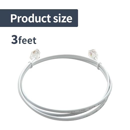 Phone Cable 3 Feet Short Telephone Line Cord - Image 7