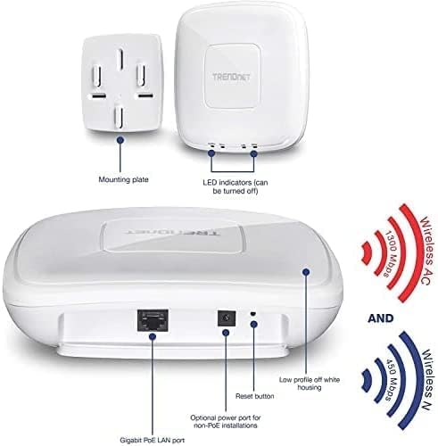TRENDnet AC1750 Dual Band PoE Access Point, TEW-825DAP, 1300Mbps WiFi-AC+ - Image 10