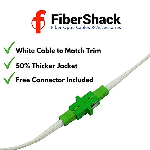 Fibershack - White SC/APC to SC/APC Fiber Optic Patch Cable FTTH Home Fiber - Image 3