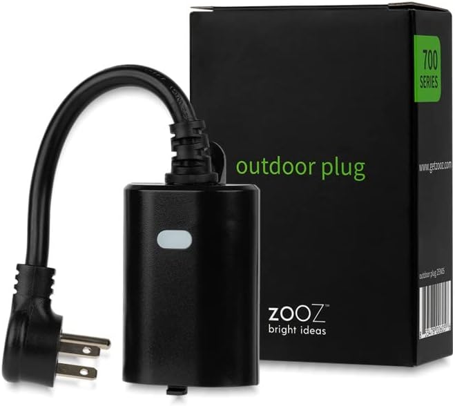 Zooz 700 Series Z-Wave Plus Outdoor Single Plug ZEN05 | Hub Required | Works by ZOOZ
