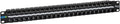 ICC CAT6 Feed-Through Patch Panel, 48 Port, 1U Rackmount, RJ45 Ethernet Patch by ICC