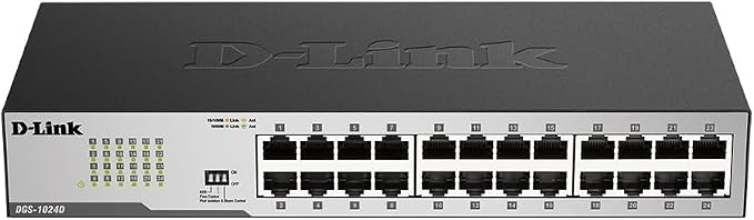 D-Link DGS-1024D, Ethernet Switch, 24 Port Gigabit Unmanaged Fanless Network - Image 2