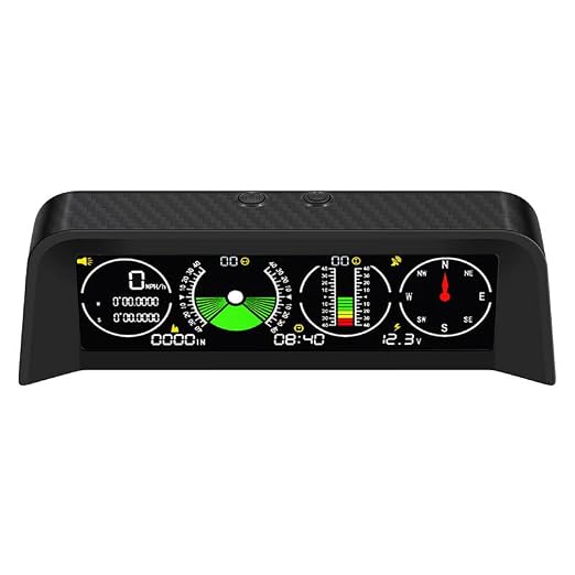 Car Inclinometer for Off-Road Driving Digital GPS Speedometer HUD, Pitch & Roll by B-Qtech