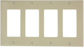 Leviton 4-Gang Decora/GFCI Device Wallplate, Standard Size, Thermoplastic Nylon by Leviton