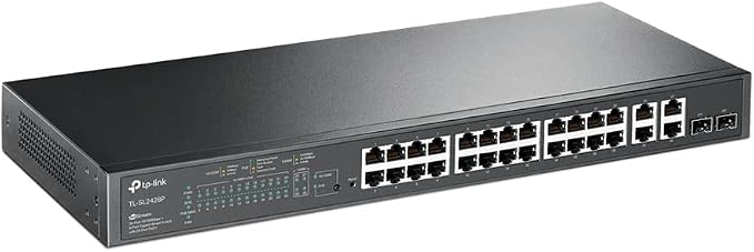 TP-Link Omada SL2428P | 24 Port Fast Ethernet Smart Managed PoE Switch |24 PoE+ - Image 2