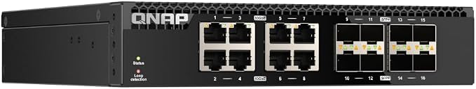 QNAP QSW-3216R-8S8T-US 16-Port Half-Width Rackmount 10GbE Unmanaged Switch - Image 3