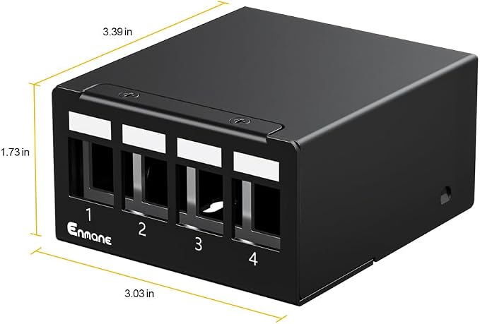 4 Port Patch Panel Blank Keystone Patch Panel UTP&STP Compatible - Image 3