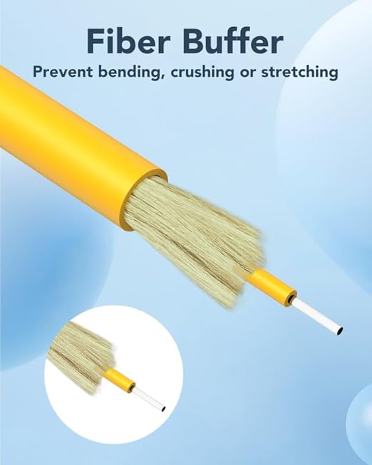 OS2 LC to LC Fiber Patch Cable, OFNP Singlemode Fiber Optic Cable 1G/10GB SMF - Image 4