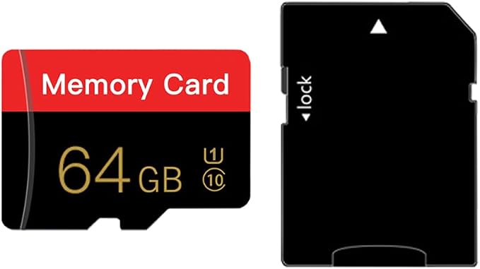 Micro Memory Card 64GB with Adapter, C10/UHS-I/A1 TransFlash Card, TF Card by Unknown