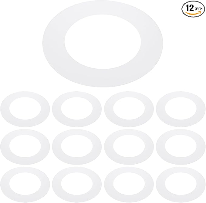 PATIKIL 4.3" ID 6.7" OD Plastic Trim Ring, Translucent Matte White by PATIKIL