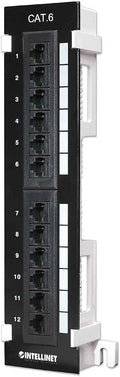 Intellinet 12 Port Cat6 Network Patch Panel Wall-Mount by IntellinetNetworkSolutions