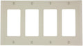 Leviton 4-Gang Decora/GFCI Device Wallplate, Standard Size, Thermoplastic Nylon by Leviton