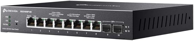 TP-Link SG2210XMP-M2 Omada 8-Port 2.5GBASE-T and 2 10GE SFP+ Smart Switch - Image 7
