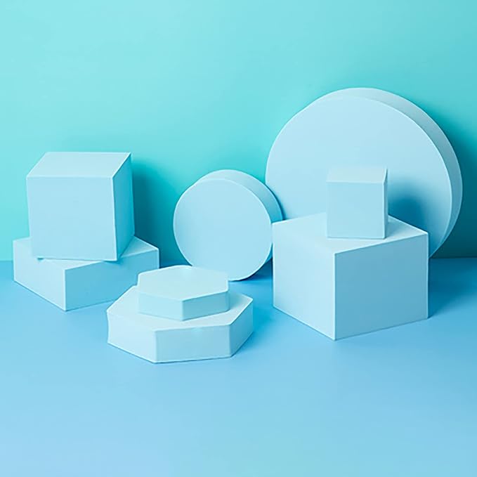 8PCS Geometric Cube Photo Props Set, Hard Foam Photography Background Props by Yiemoge