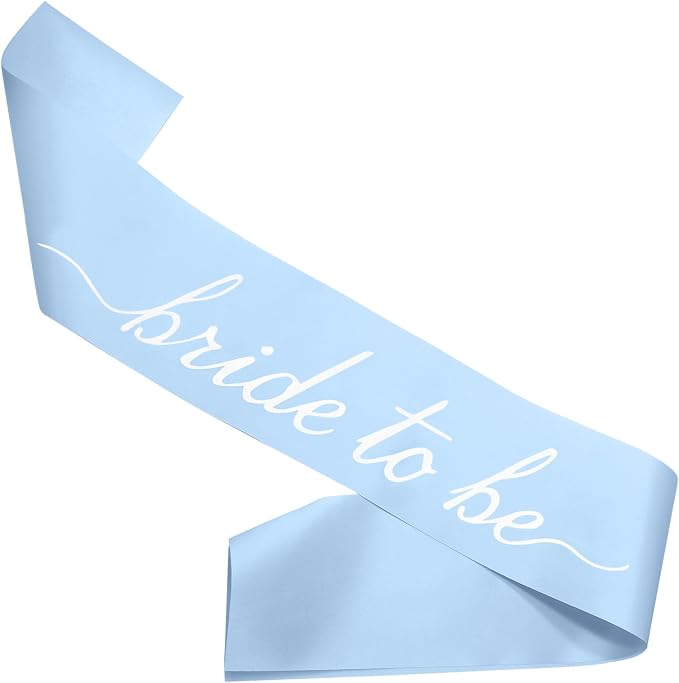 MILVOWOC Blue Bride to Be Sash in Soft Satin, Bachelorette Party Wearable by MILVOWOC
