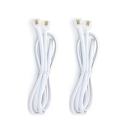 Phone Cord, 6P4C Black Phone Telephone Extension Cord Cable Line Wire RJ11 6P4C by Unknown