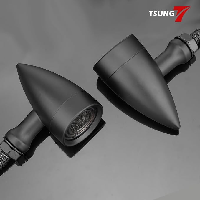 TSUNG Universal Motorcycle LED Turn Signals Small Bullet Front Rear Blinkers - Image 7