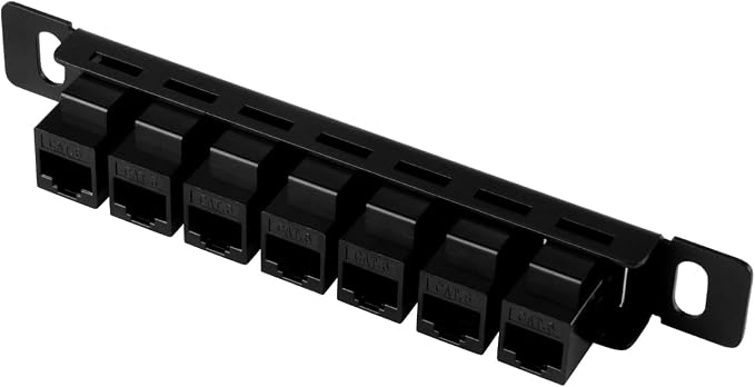GeeekPi 7 inch 0.5U 7-Port Patch Panel, CAT6 Network Patch Panel - Image 5