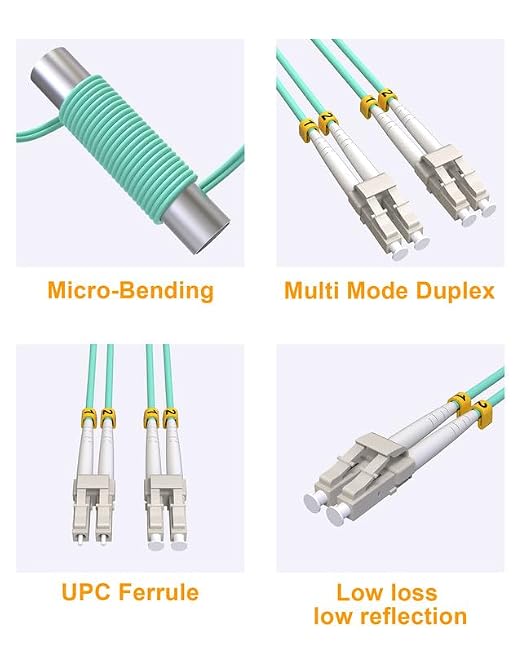 Fiber Patch Cable LC to LC Multi Mode, 5 Pack OM3 Fiber LC-LC Multimode Patch - Image 6