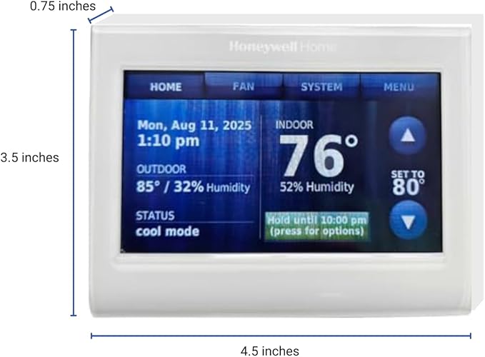 Honeywell TH9320WF5003 Wi-Fi 9000 Color Touch Screen Programmable Thermostat - Image 2