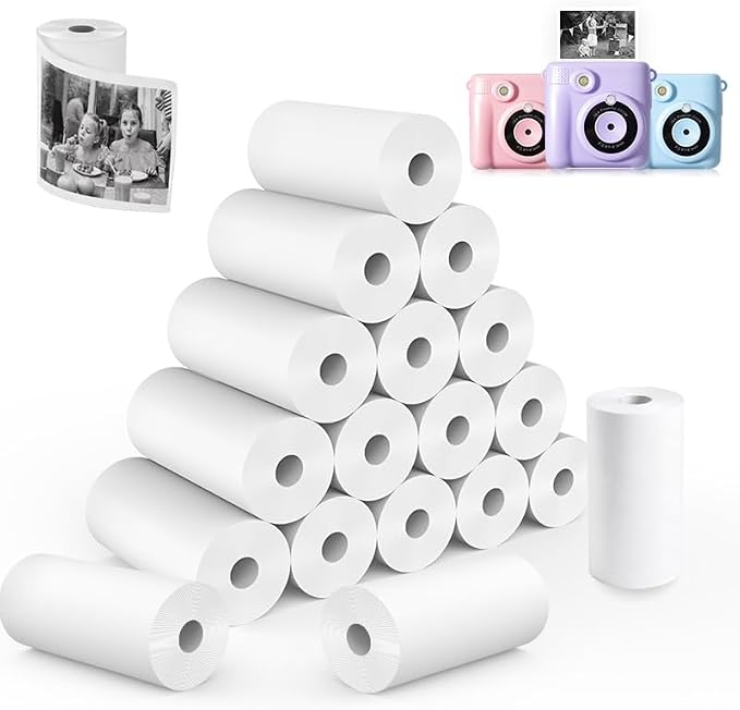 18 Rolls Kids Camera Instant Print Paper Refill-Popikcal Thermal Printer Camera by Unknown