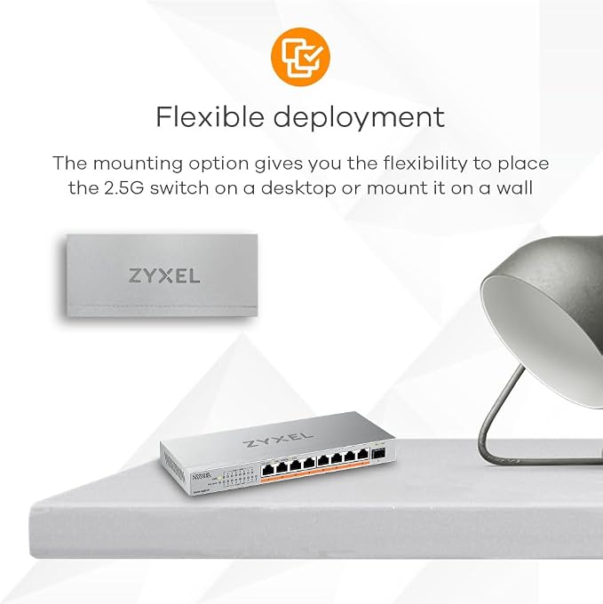 Zyxel 8 Port PoE Network Switch | 2.5Gb Multi Gigabit Switch | Unmanaged | 8X - Image 6