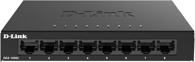 D-Link 8-Port Gigabit Unmanaged Ethernet Switch, Sturdy Metal by D-Link