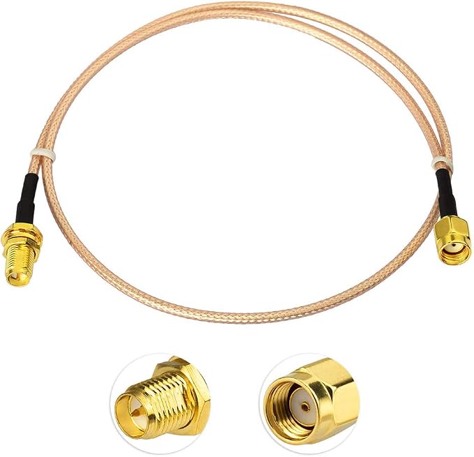 Yuslao WiFi Antenna Extension Cable 2ft 60cm RP-SMA Male to RP-SMA Female Low - Image 6