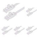 Monoprice Cat6 7ft White Flat Patch Cable UTP 30AWG 550MHz Pure Bare Copper by Monoprice