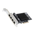 IO CREST Quad 2.5 Gigabit Ethernet PCI Express PCI-E Network Interface Card by IOCrest