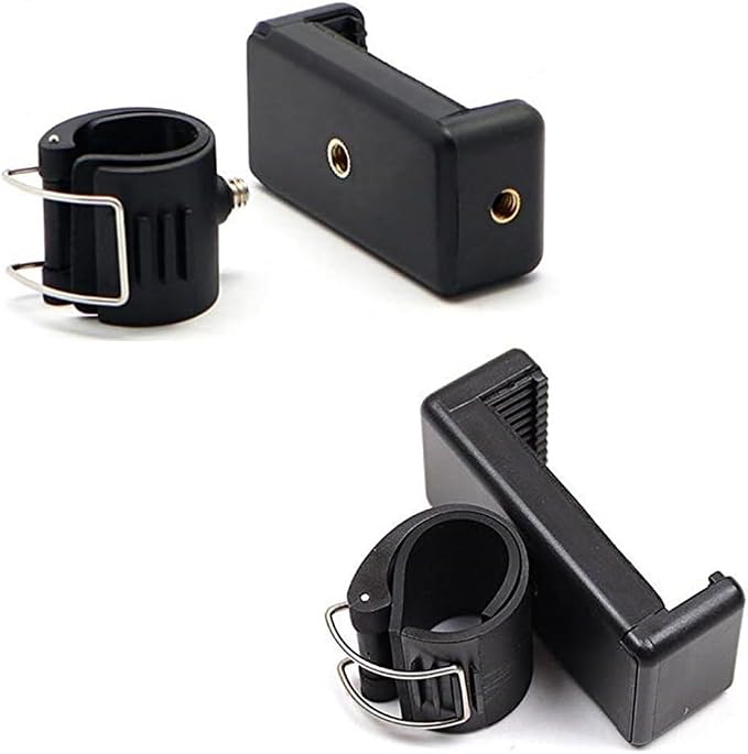2 Pack Selfie Stick Mount Phone Holder Clip Clamp Pole Phone Mount by Unknown