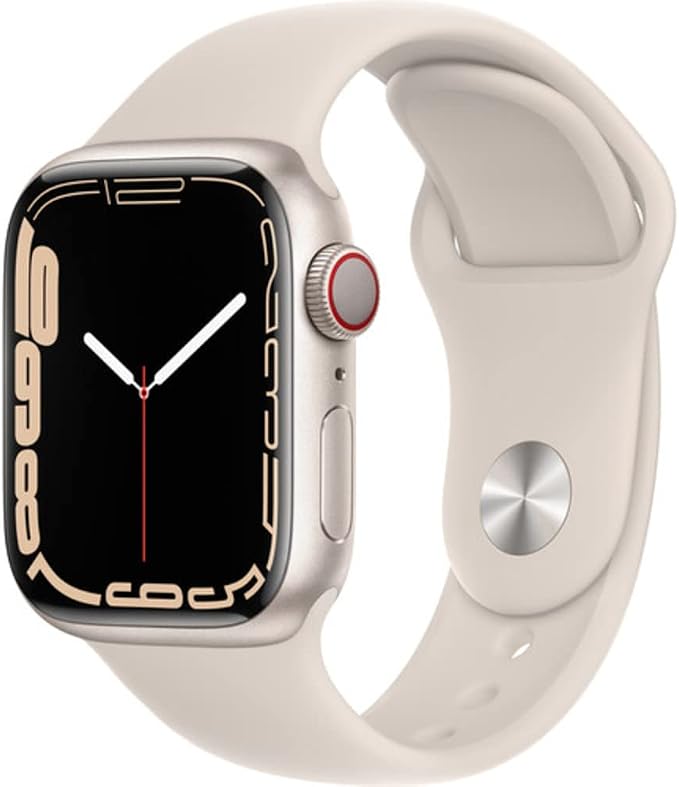 Apple Watch Series 7 Starlight Aluminum Case by Amazon+Renewed