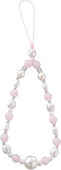Beaded Phone Charm Lanyard Strap Girly Style Fixed Beads Pearl Lanyards by Staqlo
