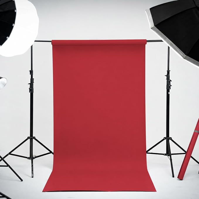 Kate Seamless Paper Backdrop Red Seamless Backdrop Paper Rolls - Image 2
